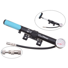 Luftpumpe mit Manometer Kunststoff / Alu alle Ventiarten...