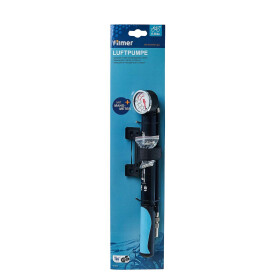 Luftpumpe mit Manometer Kunststoff / Alu alle Ventiarten 0-8 Bar ( 0-120 psi )