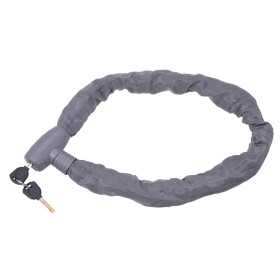 Filmer Premium 49412 Kettenschloss 100/9 Kunststoffummantelung grau