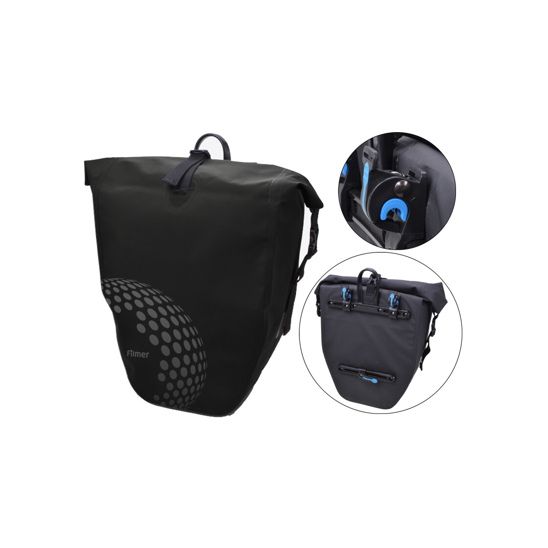 tasche rennrad sattel ELNLE Satteltasche Fahrrad Satteltasche Fahrradtasche Fahrradsitz Fahrrad Taschen Hinten Sattel mit Klett-Befestigung für MTB Frame size:S 27.5 inch Brand_DJI Fahrradhalter Bike-Block Pro Pieper