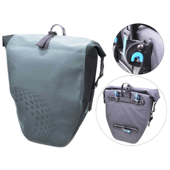 Filmer Premium 49611 Fahrradtasche Trekking für Gepäckträger - grau