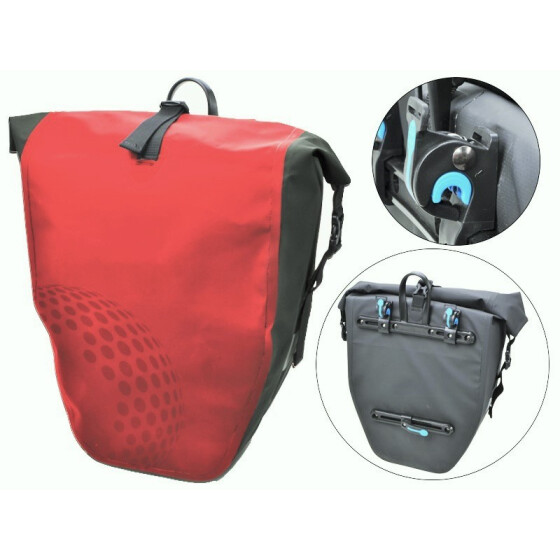 Filmer Premium 49612 Fahrradtasche Trekking für Gepäckträger - rot