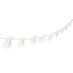 Goobay 57945 10er LED Lichterkette "Rentier" - Timer Funktion warm-weiß 3000 K Batteriebetrieben