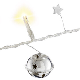 10er LED Lichterkette Glöckchen Timer Funktion warm-weiß 3000 K Batteriebetrieben Dekobedarf Goobay 57949