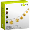 10er LED Lichterkette Ornamente Timer Funktion warm-weiß 3000K Batteriebetrieben Dekobedarf Goobay 58119
