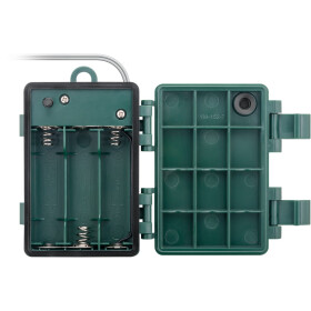 Goobay 50er LED Silberdraht Cluster Lichterkette - mit 2 Leuchtmodi, warm-weiß (3000 K), batteriebetrieben, für den Innen- und Außenbereich (IP44)