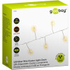 Goobay 50er LED Silberdraht Cluster Lichterkette - mit 2 Leuchtmodi, warm-weiß (3000 K), batteriebetrieben, für den Innen- und Außenbereich (IP44)