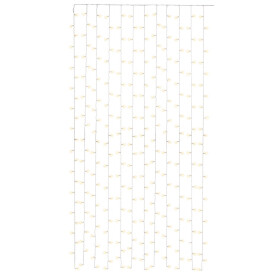 Goobay 300er LED-Lichtervorhang mit Fernbedienung, Timer-Funktion, 8 Leuchtmodi, Dimmer, USB- und Batteriebetrieb, warm-weiß (3000 K)