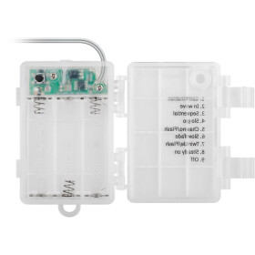 Goobay 300er LED-Lichtervorhang mit Fernbedienung, Timer-Funktion, 8 Leuchtmodi, Dimmer, USB- und Batteriebetrieb, warm-weiß (3000 K)