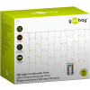 Goobay 300er LED-Lichtervorhang mit Fernbedienung, Timer-Funktion, 8 Leuchtmodi, Dimmer, USB- und Batteriebetrieb, warm-weiß (3000 K)