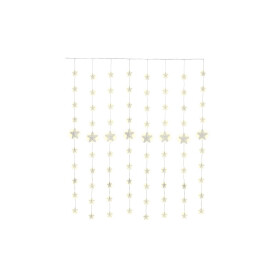 Goobay 80er LED Sternenvorhang mit Fernbedienung, Timer-Funktion, 8 Leuchtmodi, Dimmer und 31 V-Außentrafo, warm-weiß (3000 K)