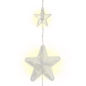 Goobay 80er LED Sternenvorhang mit Fernbedienung, Timer-Funktion, 8 Leuchtmodi, Dimmer und 31 V-Außentrafo, warm-weiß (3000 K)
