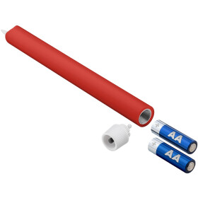5er-Set rote LED-Echtwachs-Stabkerzen, inkl. Fernbedienung -  Wunderschöne und sichere Lichtlösung für viele Bereiche wie Haus und Loggia, Büros oder Schulen