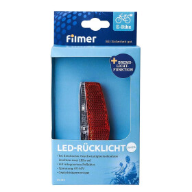 E-Bike LED Rücklicht Bremslichtfunktion - 6V-60V Fahrradzubehör Beleuchtung Filmer Premium 49013