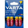 Varta Longlife Max Power LR6/AA (Mignon) (4706) - Alkali-Mangan Batterie (Alkaline), 1,5 V