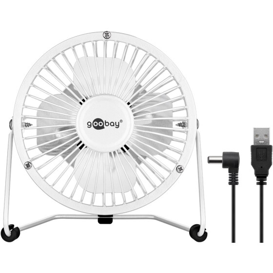 Goobay 52714 4 Zoll USB-Ventilator für den Schreibtisch weiß