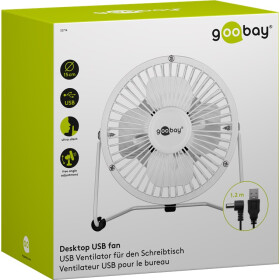 Goobay 52714 4 Zoll USB-Ventilator für den Schreibtisch weiß