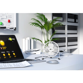 Goobay 52714 4 Zoll USB-Ventilator für den Schreibtisch weiß