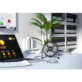 Goobay 62060 4 Zoll USB-Ventilator für den Schreibtisch schwarz