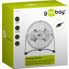 Goobay 77503 4 Zoll USB-Ventilator für den Schreibtisch silberfarben