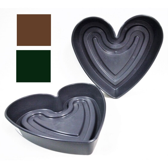 Schulz 8057 Grab Pflanzschale Herz Kunststoff - Farbe nach Zufall!