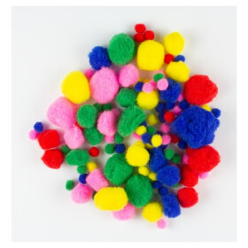 Stylex 46467 Pompons 100 Stück verschiedene Farben