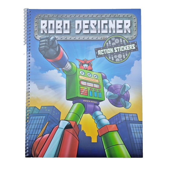 Robo Designer Action Stickers 21 Roboter zum selbst designen mit Aufklebern