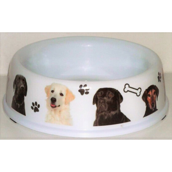 Kunststoff Hunde Motiv Napf groß Innendurchmesser oben 17,5 cm