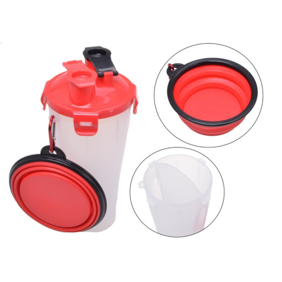 Filmer 37310 Hunde-Wasser-Futterflasche mit Napf 2 in 1 Kunststoff