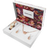 Damen Geschenkset mit Uhr, Ohrringen und Halskette roségoldfarbig Analog Excellanc