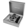 Geschenkset Herrenuhr Wechselarmbänder Edelstahl Kunstleder
