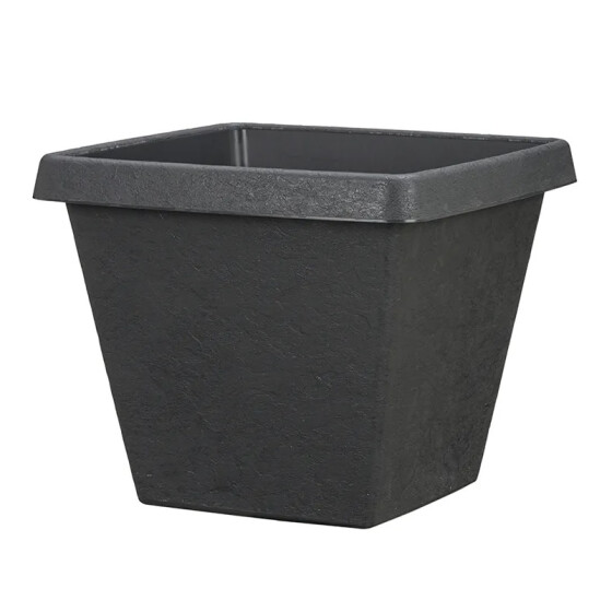 Livinja Pflanztopf Crotone 34 x 34 x 28 cm anthrazit eckig Polypropylen