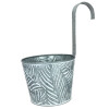 Livinja Hängepflanztopf DUBLIN Stahl Palmwedel-Optik grau 15 x 14 cm