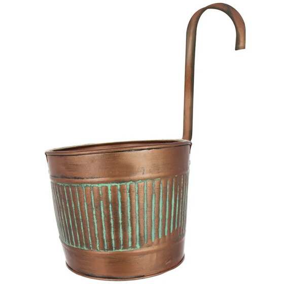 Livinja Hänge-Pflanztpopf COVENTRY Stahl Kupferoptik d= 15 x H= 14 cm