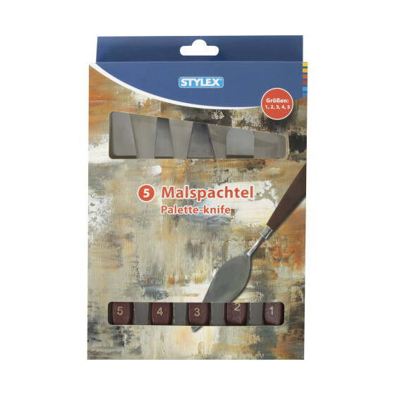 Stylex 28571 Malspachtel 5-tlg. Nr. 1 - 5 Holzgriffe