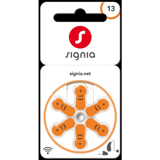 Siemens Signia 13 - Zink-Luft Hörgeräte Knopfzelle - 6er Pack