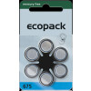 Ecopack 675 - Zink-Luft Hörgeräte Knopfzelle - 6er Pack