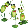 Livinja Metall Yoga-Frosch H= 32 cm grün