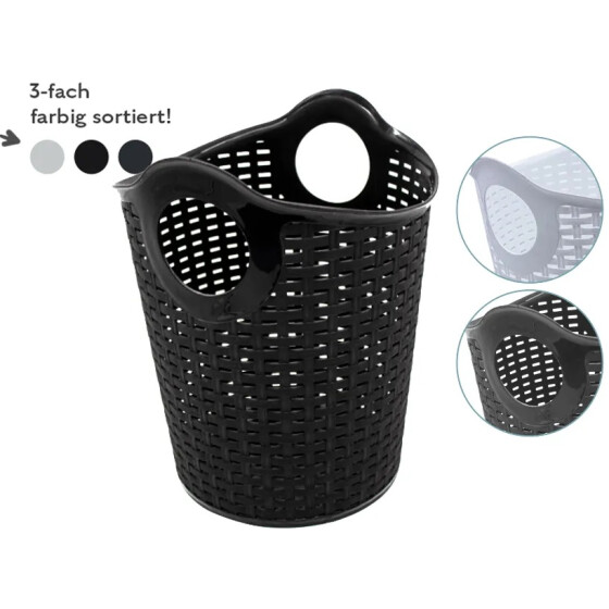 Centi PORTO Aufbewahrungskorb d unten 21 cm Höhe 33,5 cm weiß, schwarz oder grau