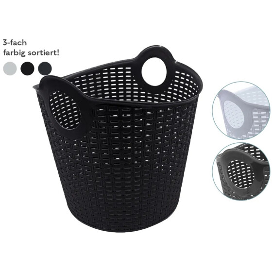 Centi PORTO Aufbewahrungskorb d unten 30 cm Höhe 37,5 cm weiß, schwarz oder grau