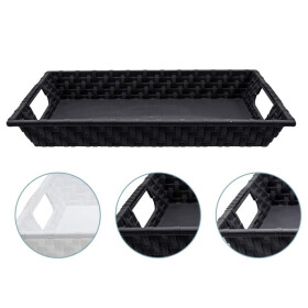 Centi PORTO Kunststoff Tablett Rattanoptik 37 x 24,5 x 5...