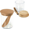 Centi MARBURG Vorratsbehälter Kunststoff Buchenholzdeckel 500 ml d= 10,2 cm Höhe 12,5 cm