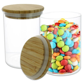 Sustania ASTI Frischhaltedose aus Glas Bambusdeckel ca....