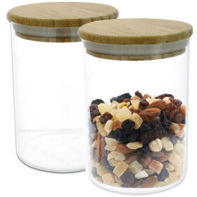 Sustania ASTI Frischhaltedose aus Glas Bambusdeckel ca....