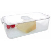 Centi PARMA Kühlschrankbox Clickdeckel, Belüftungsklappe Abtropfgitter 32 x 16,5 x 10 cm transparent PP