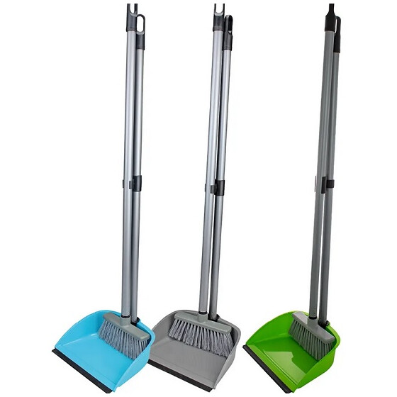 Centi Kehrgarnitur mit langem Stiel klappbar 24 x 30 x 80 cm farbig