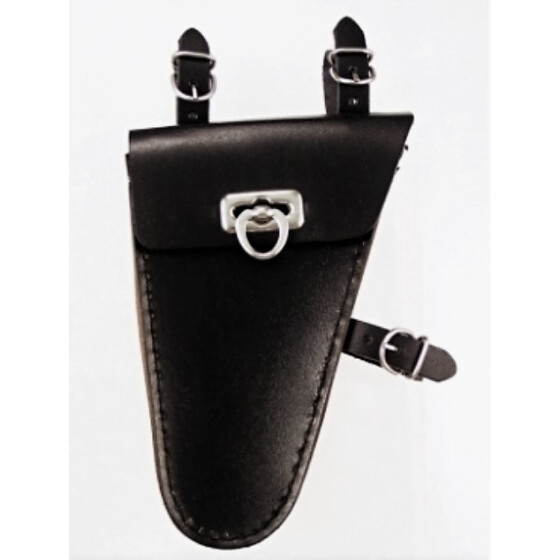 Rahmentasche aus Lederfasern - schwarz