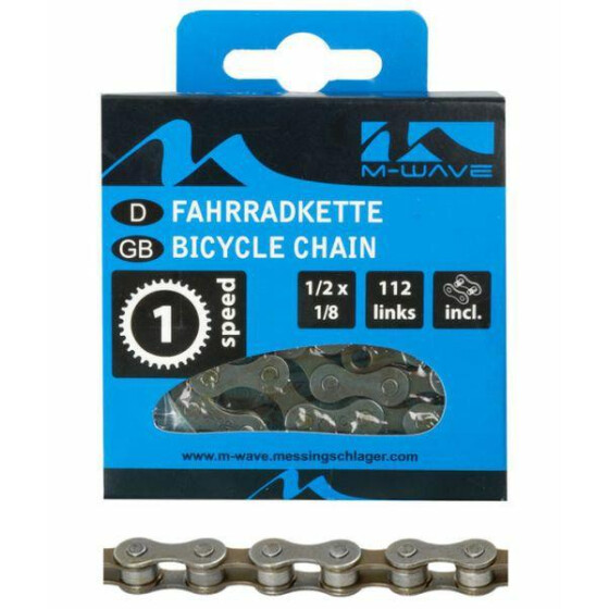 M-Wave 112GL Kette 112 Glieder 1/2x1/8 - 1 Speed