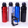 Fahrrad Trinkflasche Aluminium ROT 750ml inkl. Halter Fahrradzubehör Filmer 46771