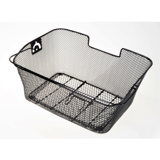 B-Ware Filmer 46.333 Fahrrad Korb De Luxe hinten - schwarz  - dichtes Drahtnetz
